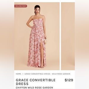 Bridesmaid dress pink floral